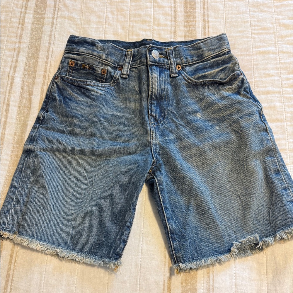 Ralph Lauren polo the Sullivan slim cutoff denim shorts boys size 12